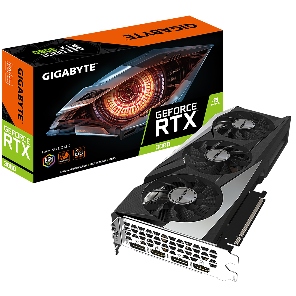 GIGABYTE Gaming OC GeForce RTX 3060 12GB GDDR6 PCI Express 4.0 ATX